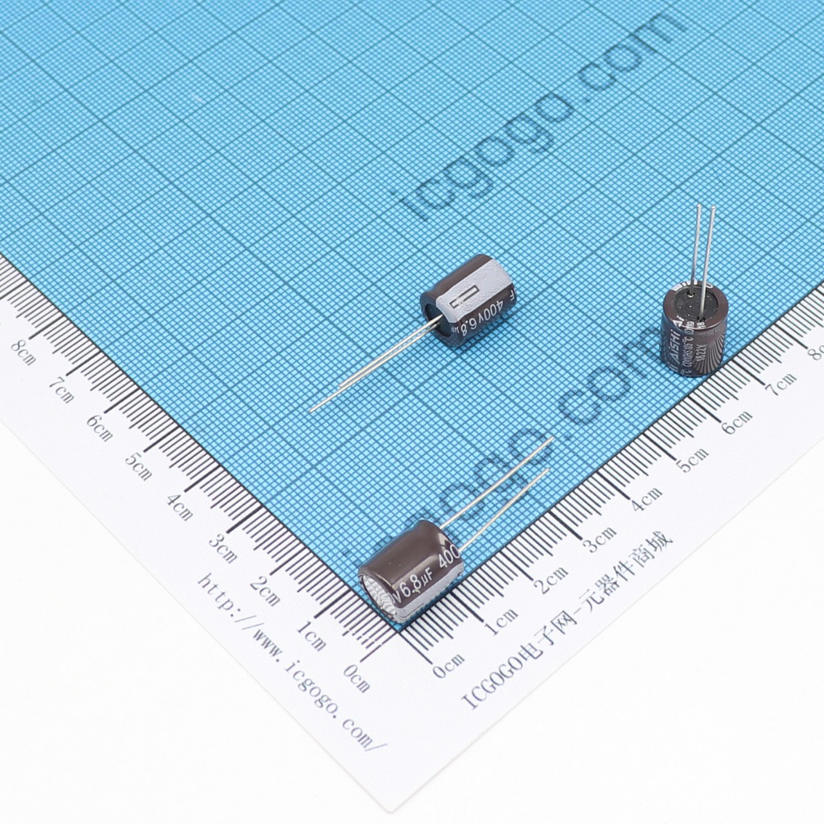 艾华 直插铝电解电容 6.8UF 400V φ 10*12 mm AiSHi EGS2GM6R8G12OT CD11GHS 小体积 长寿命 经济型 ±20%